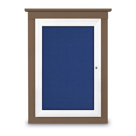 United Visual Products Single Door Enclosed Cathedral Letterboa UV1301CD-SATIN-BLUE